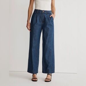 Madewell The Harlow Baggy Straight Wide-Leg Jean in Fairson Wash